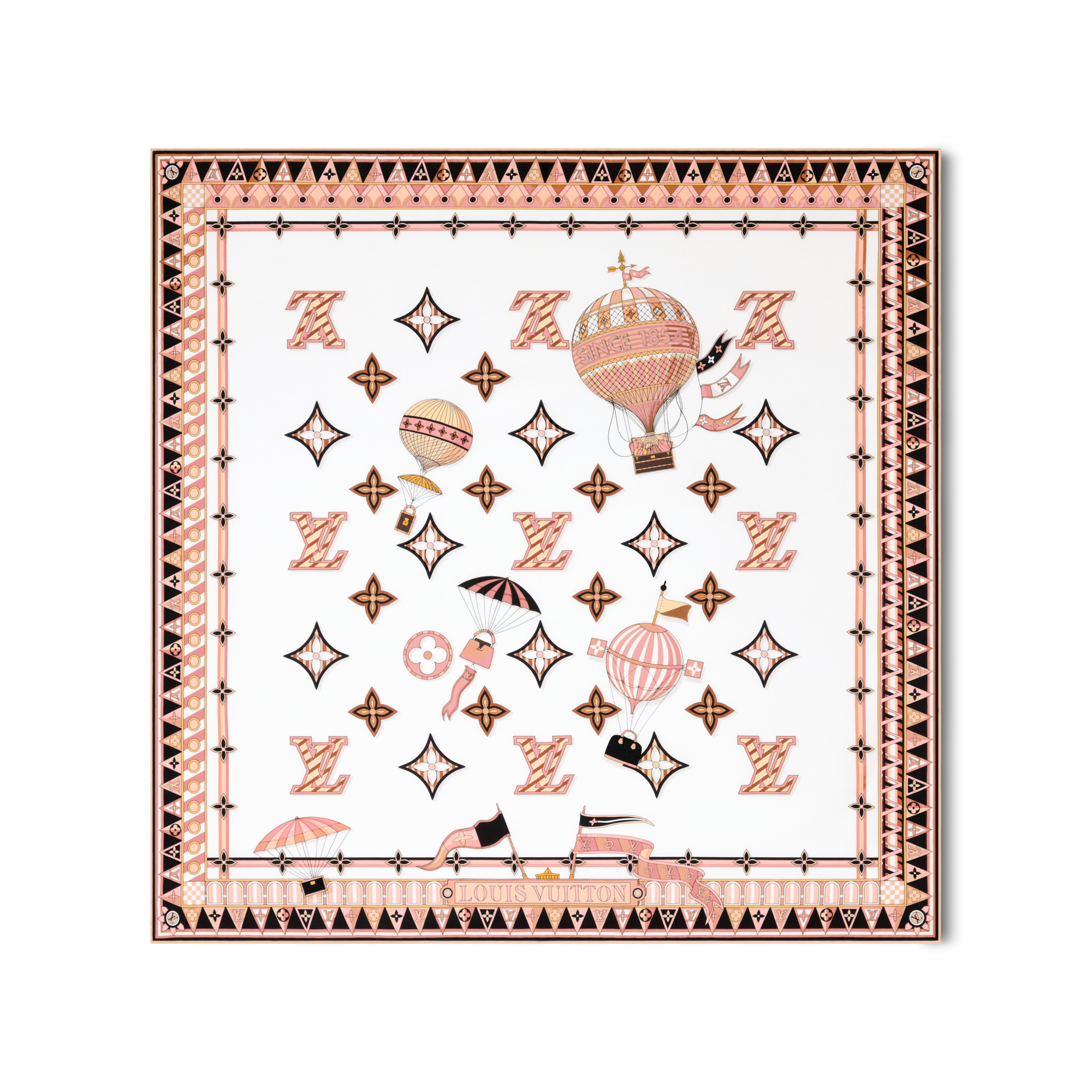 LOUIS VUITTON 新品未使用 ルイヴィトン スカーフ カレ70 モノグラムと村上隆のコラボ！Louis Vuitton LV × TM カレ70 (Louis